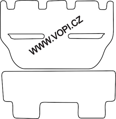 Textil-Autoteppiche Honda Shuttle 1998 - 200 zadní sada Autofit (1722)